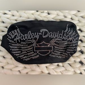 Harley-Davidson® Women's Headband Scrunchie, Studded Bar & Shield Wings